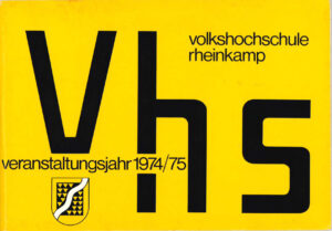 vhs-Programm Rheinkamp 1974-75